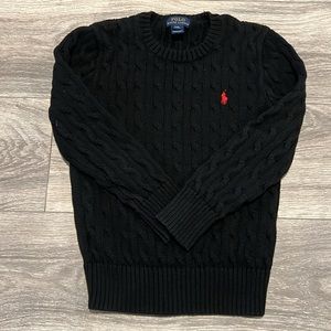 Polo Ralph Lauren Black cable knit sweater S 8